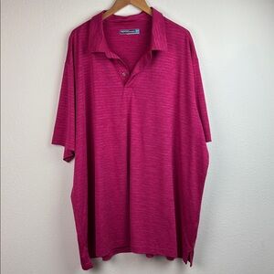 Roundtree Yorke silky performance material raspberry pink golf Polo Shirt 4 XLT